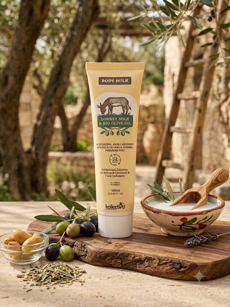 Γαλάκτωμα Σώματος με Γάλα Γαϊδούρας & Βιολογικό Ελαιόλαδο 100ml